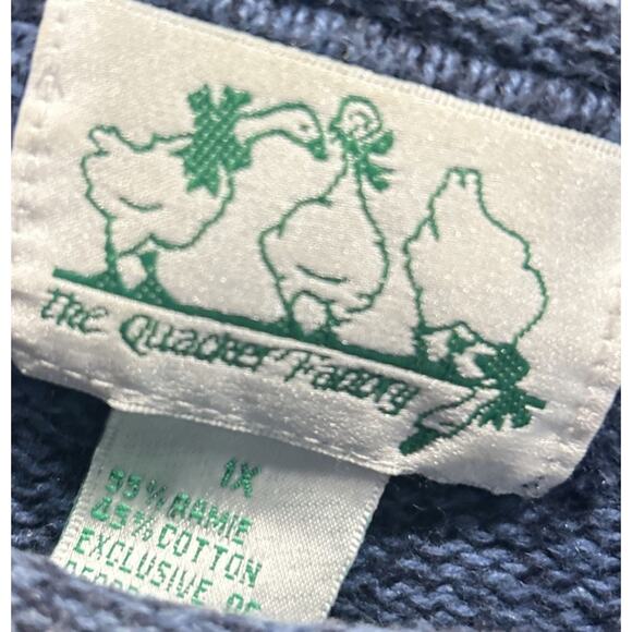 Women’s THE QUAKER FACTORY 2 Sided Santa Christmas Sweater Size 1X *C8 - Picture 3 of 5